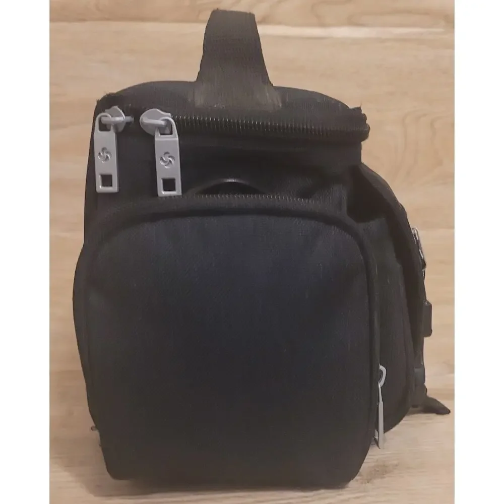 Samsonite Nylon Padded Crossbody Sporty Camera Bag 6 Pocket Black Pre-owned